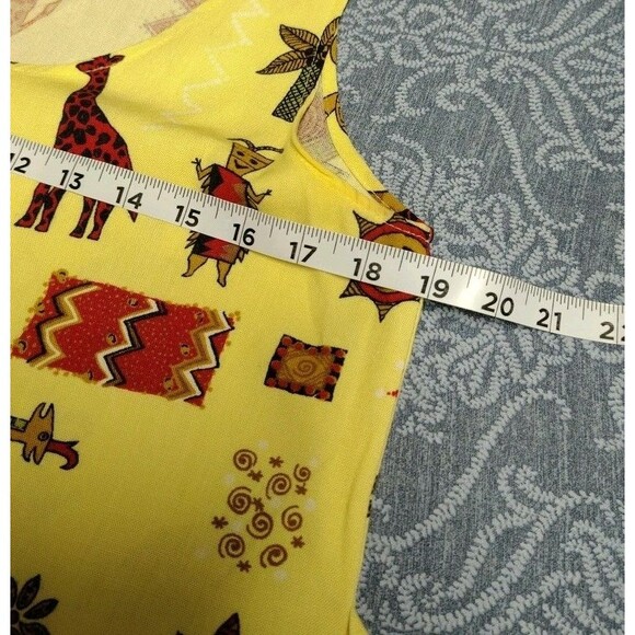 Vintage Connie Choi Mini Dress Size M Yellow Animals Sleeveless Tie - Picture 10 of 13
